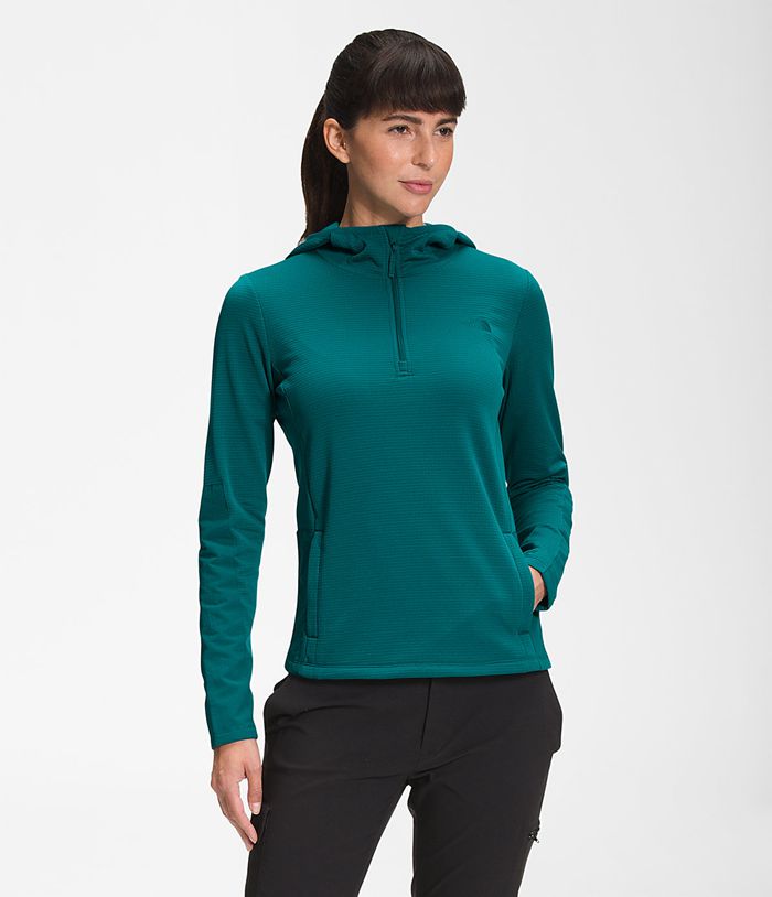 Pullover The North Face Mujer Wayroute Sudadera Con Capucha Verde - Peru 08531KTXM